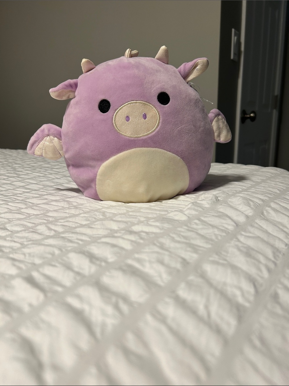 Squishmallows Lavender and Cream Cow Plush Accent Pillow